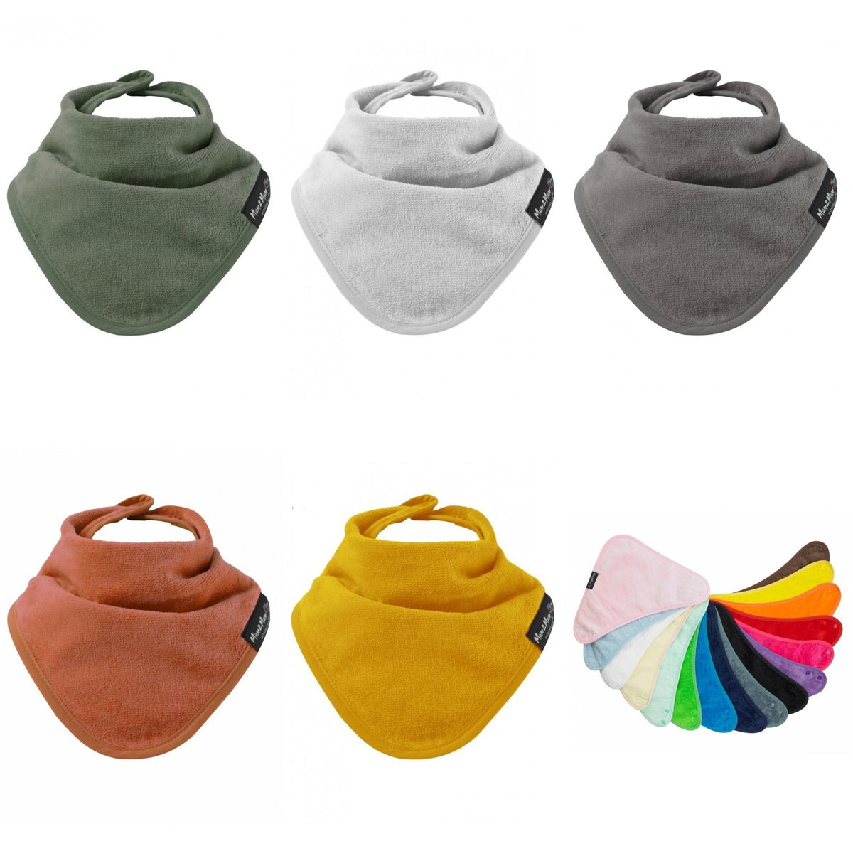 Gift Set - Earth Tones Wonder Bibs & Muslin 6 Pk – Baby&More