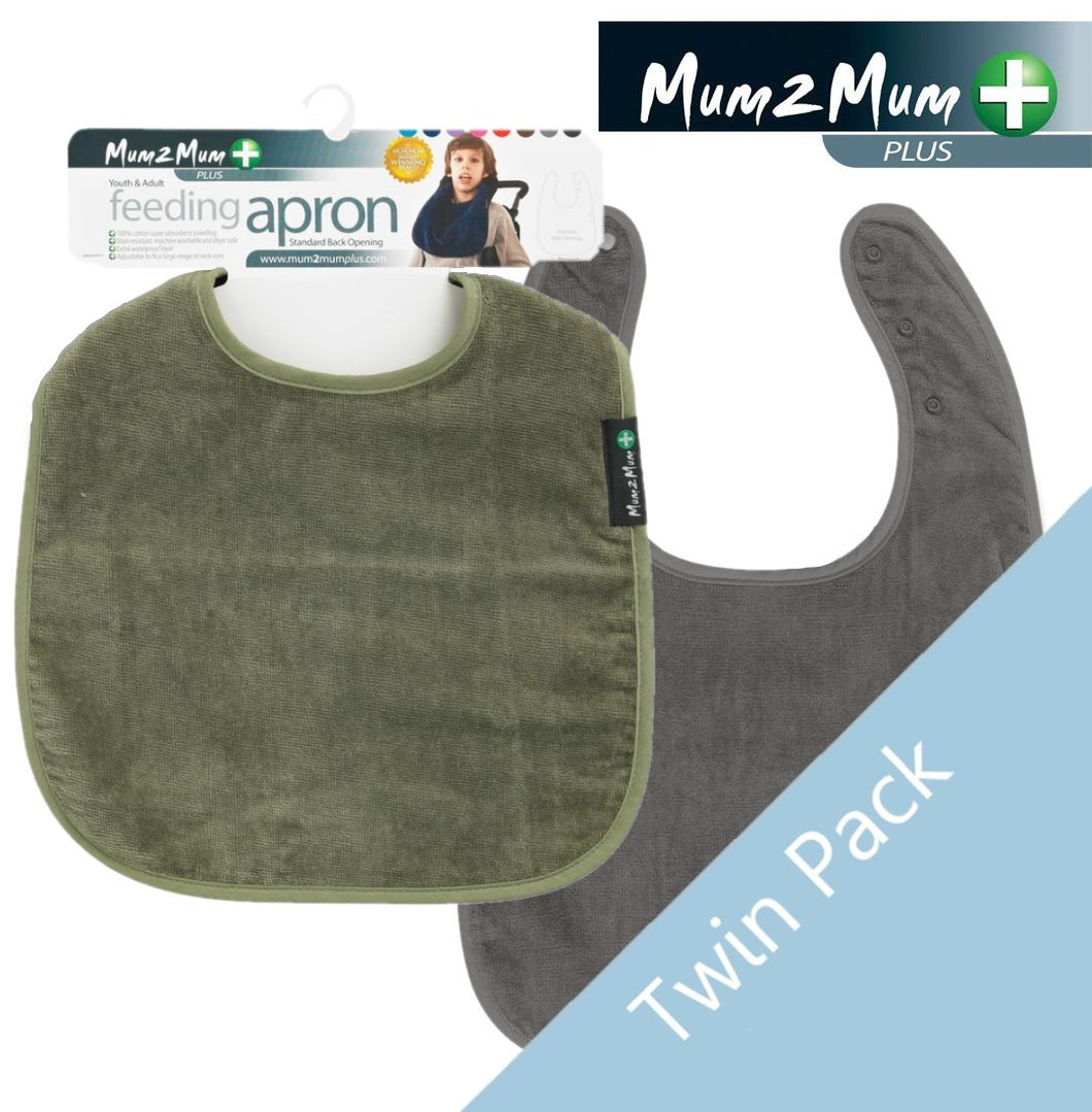 2 PACK - Mum 2 Mum PLUS Clothing Protector - Olive / Mushroom