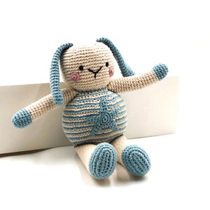 Bunny Toy - Blue with Star Motif
