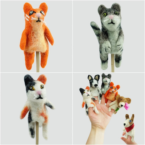 Cat Finger Puppets - Any 3 For £19.99