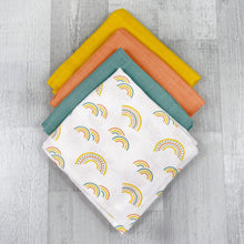 Gift - Rainbow Blanket, Muslins, Burp Cloths & Bib